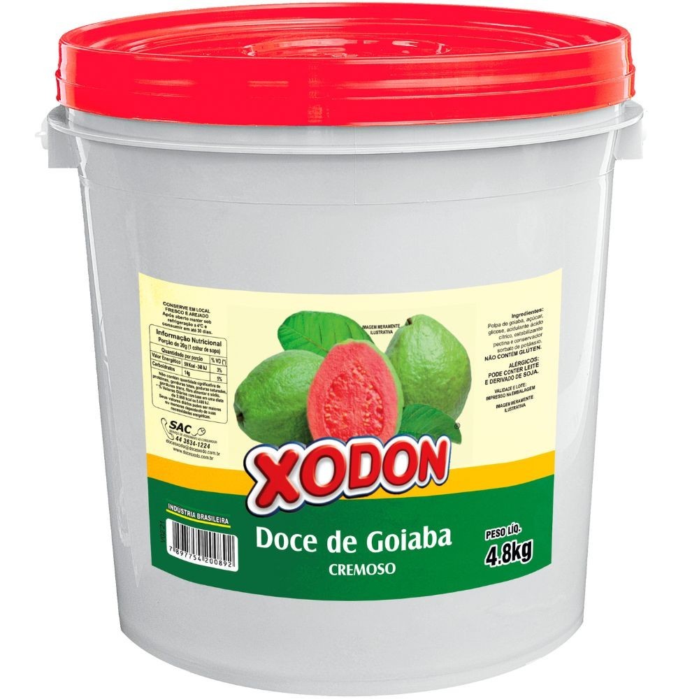 DOCE SABOR GOIABA BALDE 4,8kg XODON