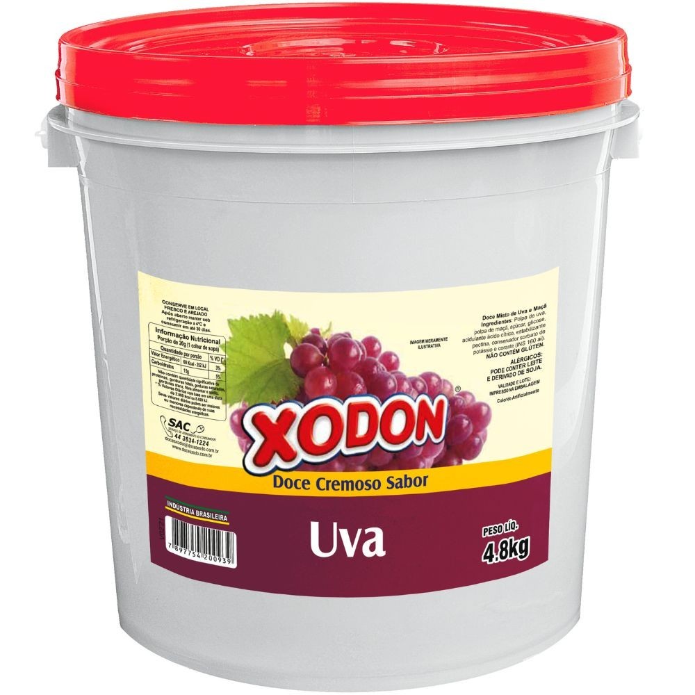 Doce cremoso sabor uva  4,8kg