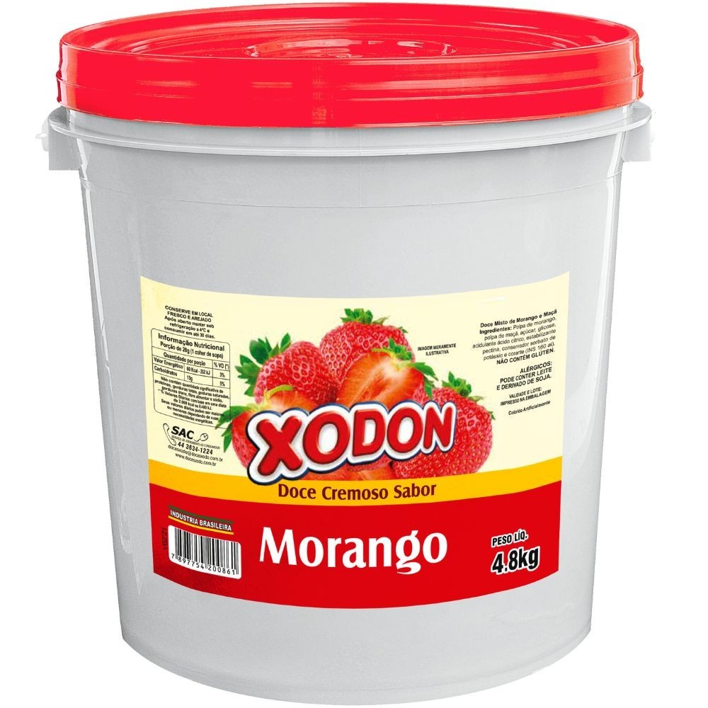 Doce cremoso sabor morango  4,8kg